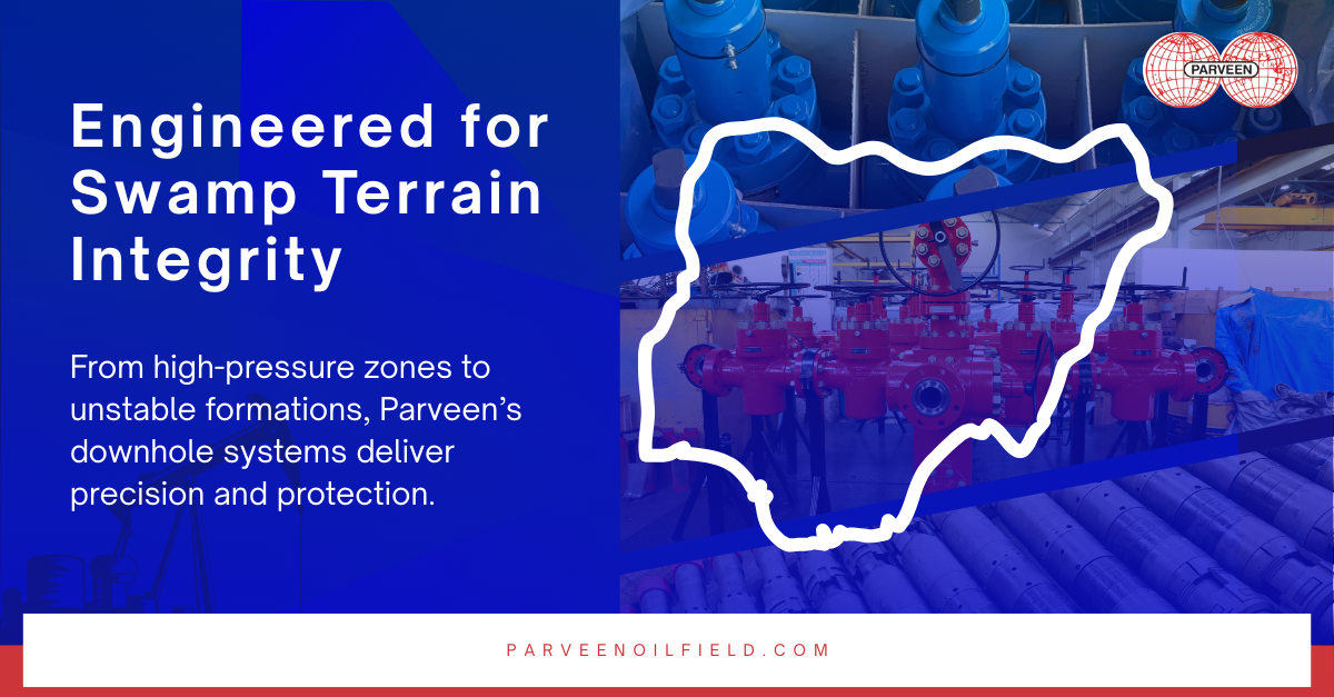 Engineers deploying production packer and chemical injection valve in swamp well environment