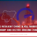 Skid-mounted choke and kill manifold by Parveen designed for Nigeria’s swamp drilling environments with corrosion-resistant unions.