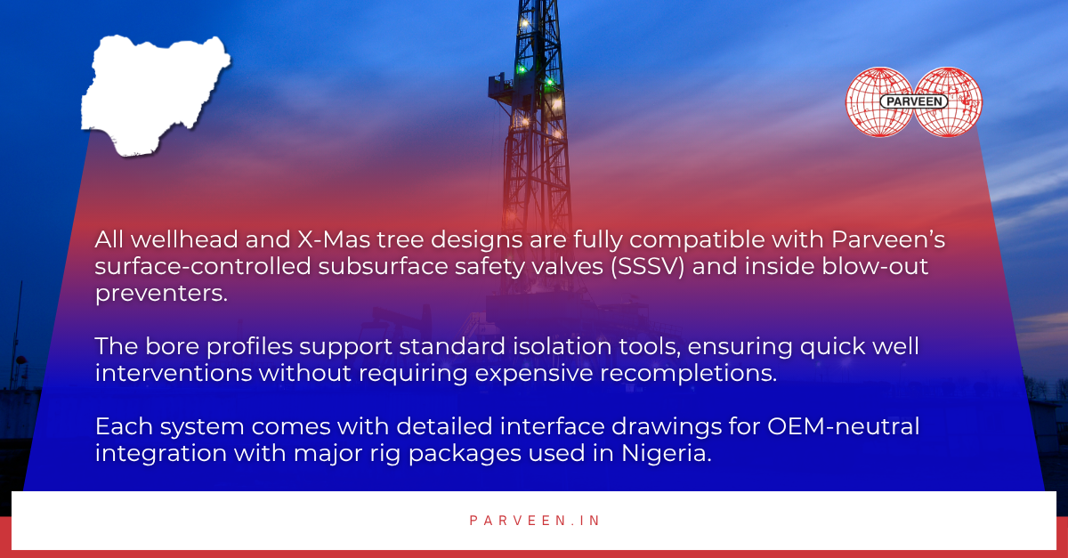 API 6A Christmas tree with corrosion-resistant CRA overlay for Nigerian oilfield.