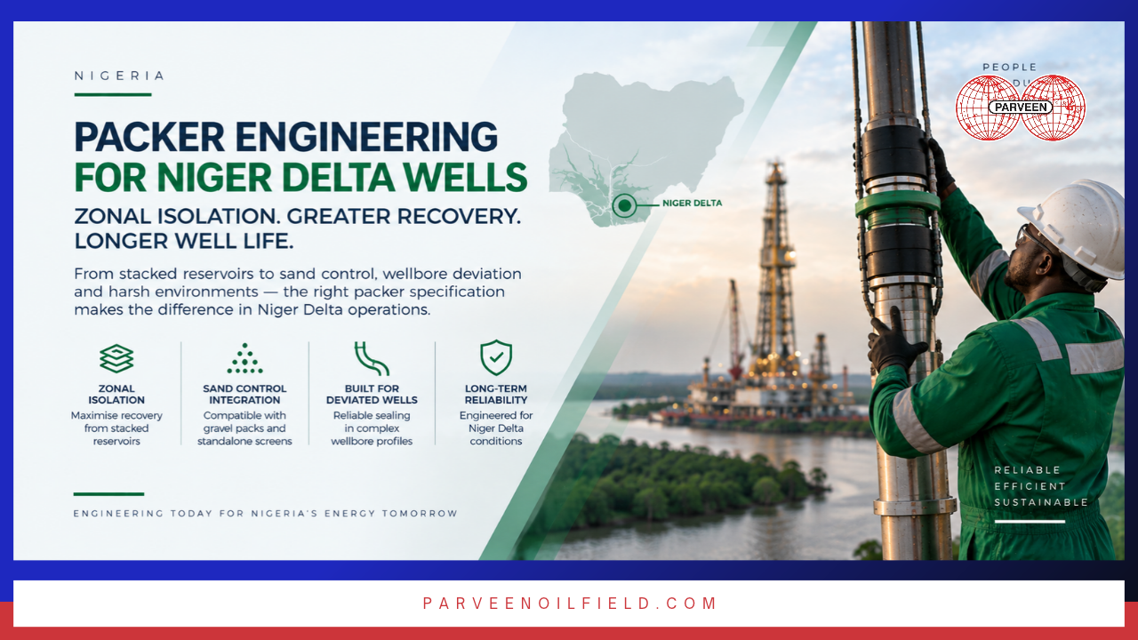 Selecting a production packer for a Niger Delta well is not simply a matter of choosing a catalogue item in the right casing size. The Agbada Formation's unconsolidated sands, high water cuts, stacked pay zones, and the economics of intervention in Nigeria's security environment create engineering considerations that must be addressed at specification stage — not discovered after packer failure. This guide covers the key engineering decisions.