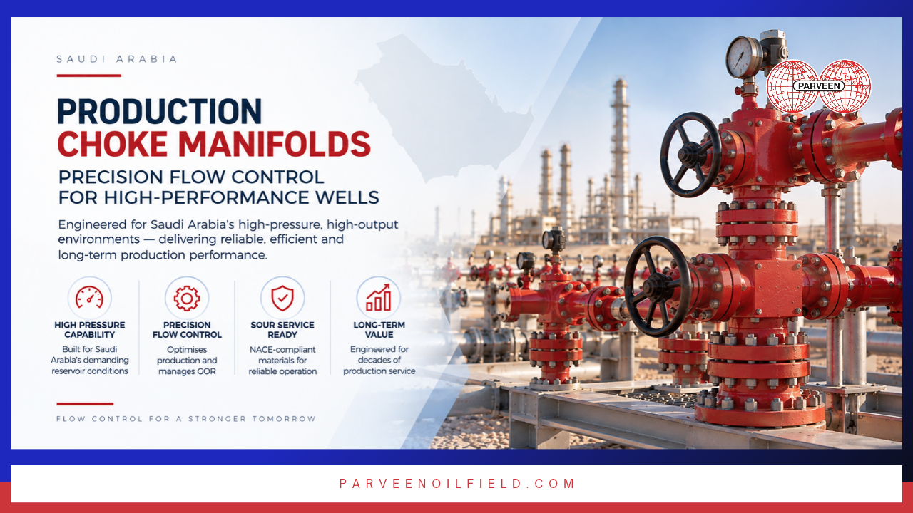 Saudi Arabia's producing wells deliver output rates that would be exceptional anywhere else in the world. Managing that output — controlling pressure drawdown, preventing coning, optimising gas-oil ratio, and protecting downstream processing — is the production choke manifold's job. Choosing the right configuration, trim material, and actuation method for Saudi Arabia's high-pressure carbonate producers is the subject of this guide.


